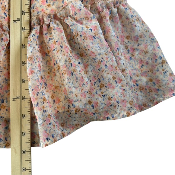 Aeropostale Tiered Ruffle Babydoll Sleeveless Coquette Floral Cottagecore Dress - Picture 5 of 6